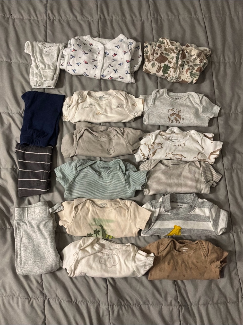 16 Piece 9 month Neutral Baby Boy Mixed Summer Bundle Lot